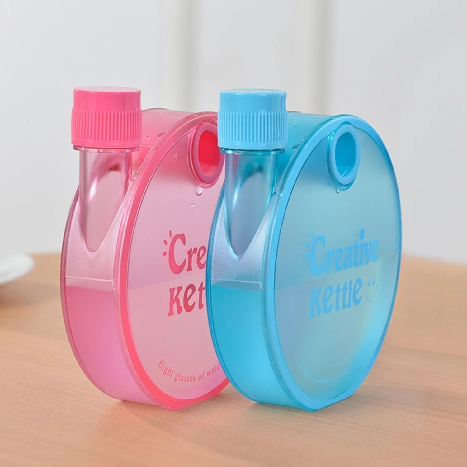 0366 Creative Portable Water Sport Water Bottle Outdoor Hiking Tour Climbing Camp Round Shape Kettle Drinkware My Small Bottle, Notebook Water Bottle (350 ML)