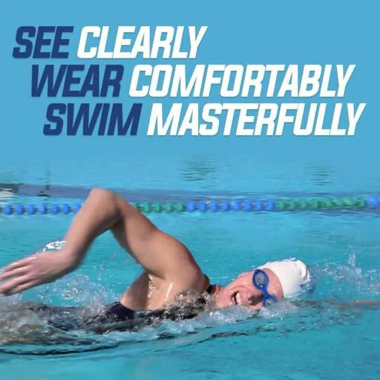 0399A SWIMMING GOGGLES WITH ADJUSTABLE CLEAR VISION ANTI-FOG WATERPROOF SWIMMING GOGGLES