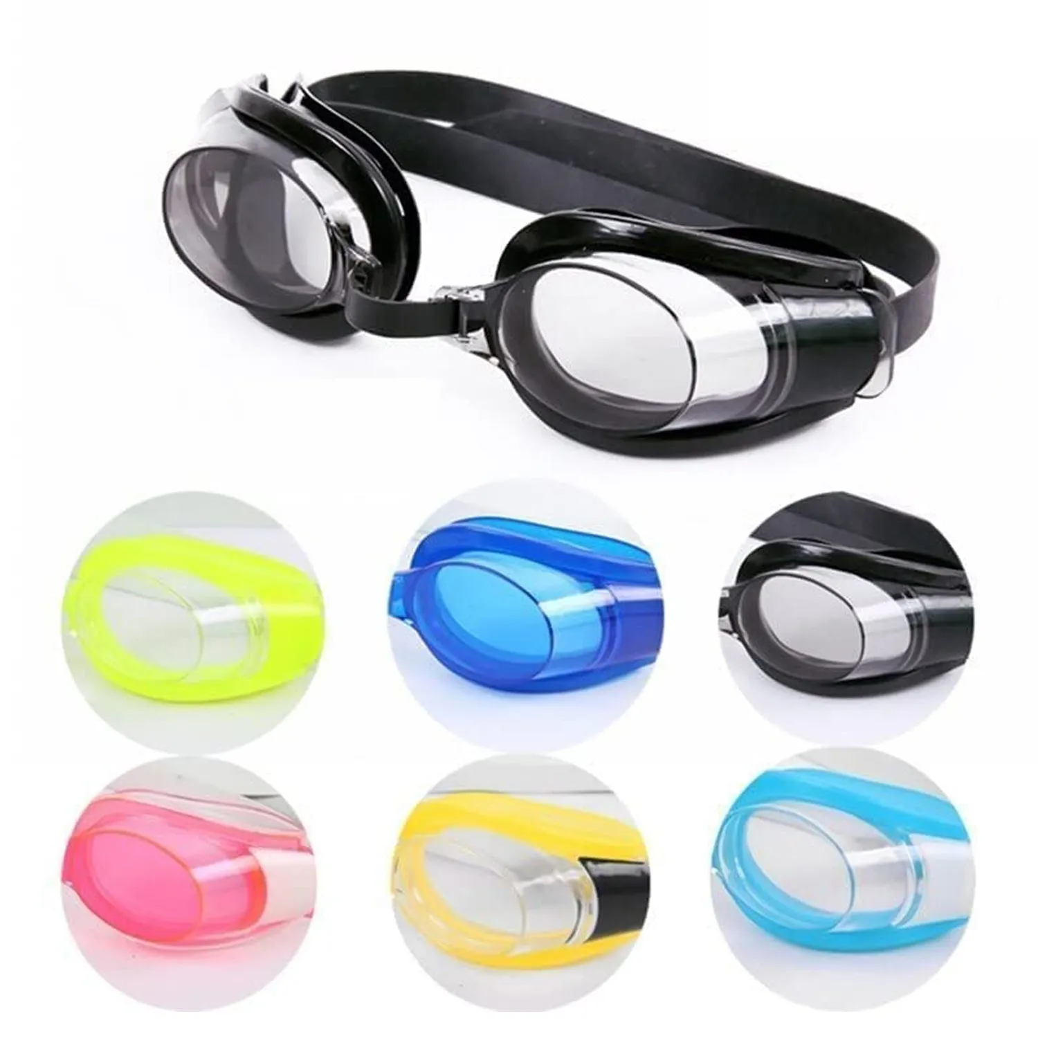 0399A SWIMMING GOGGLES WITH ADJUSTABLE CLEAR VISION ANTI-FOG WATERPROOF SWIMMING GOGGLES