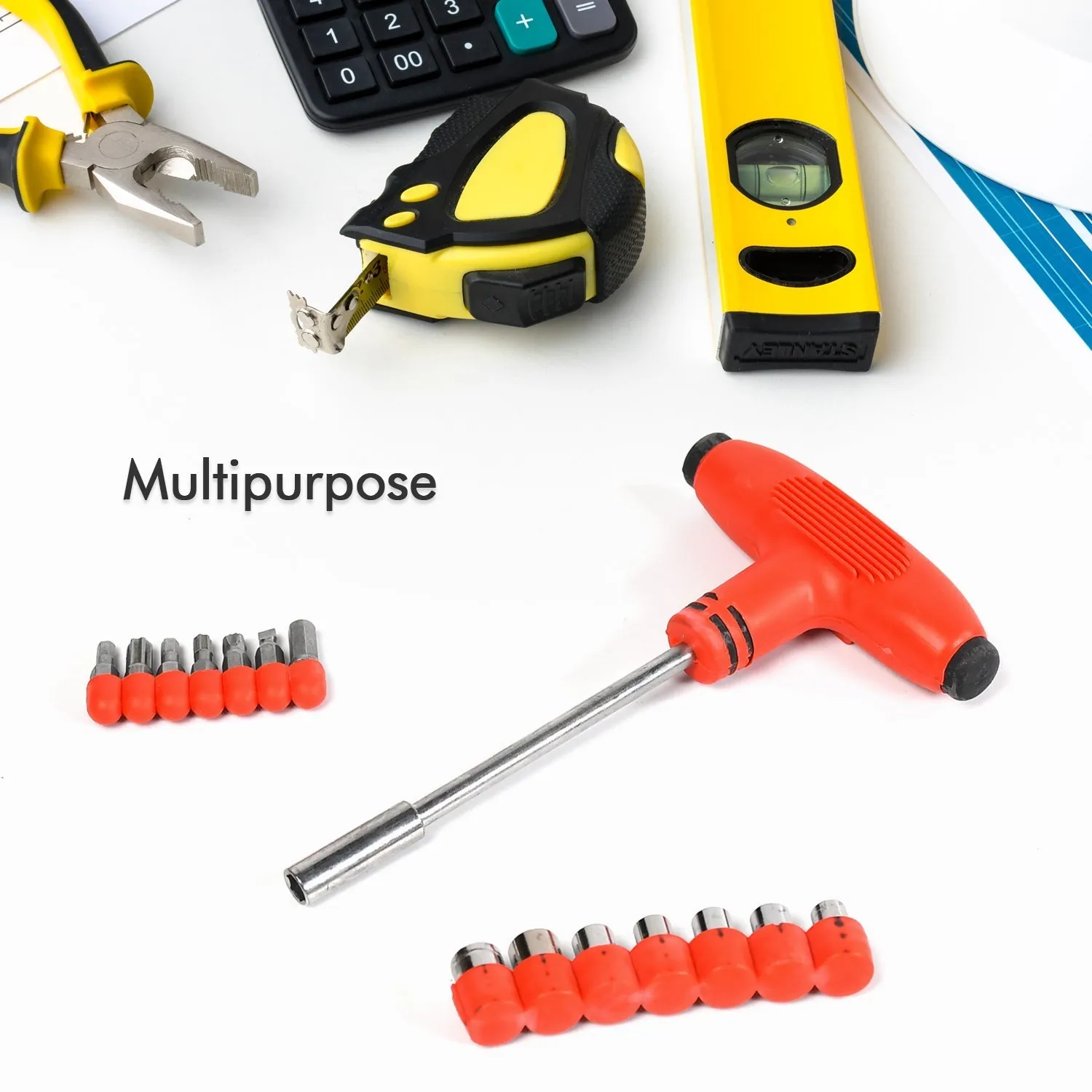 0451R T Handle Screwdriver Set High Quality Steel Screwdriver Hand Tools For Mechanic & Multiuse Tool ( 15 pcs )