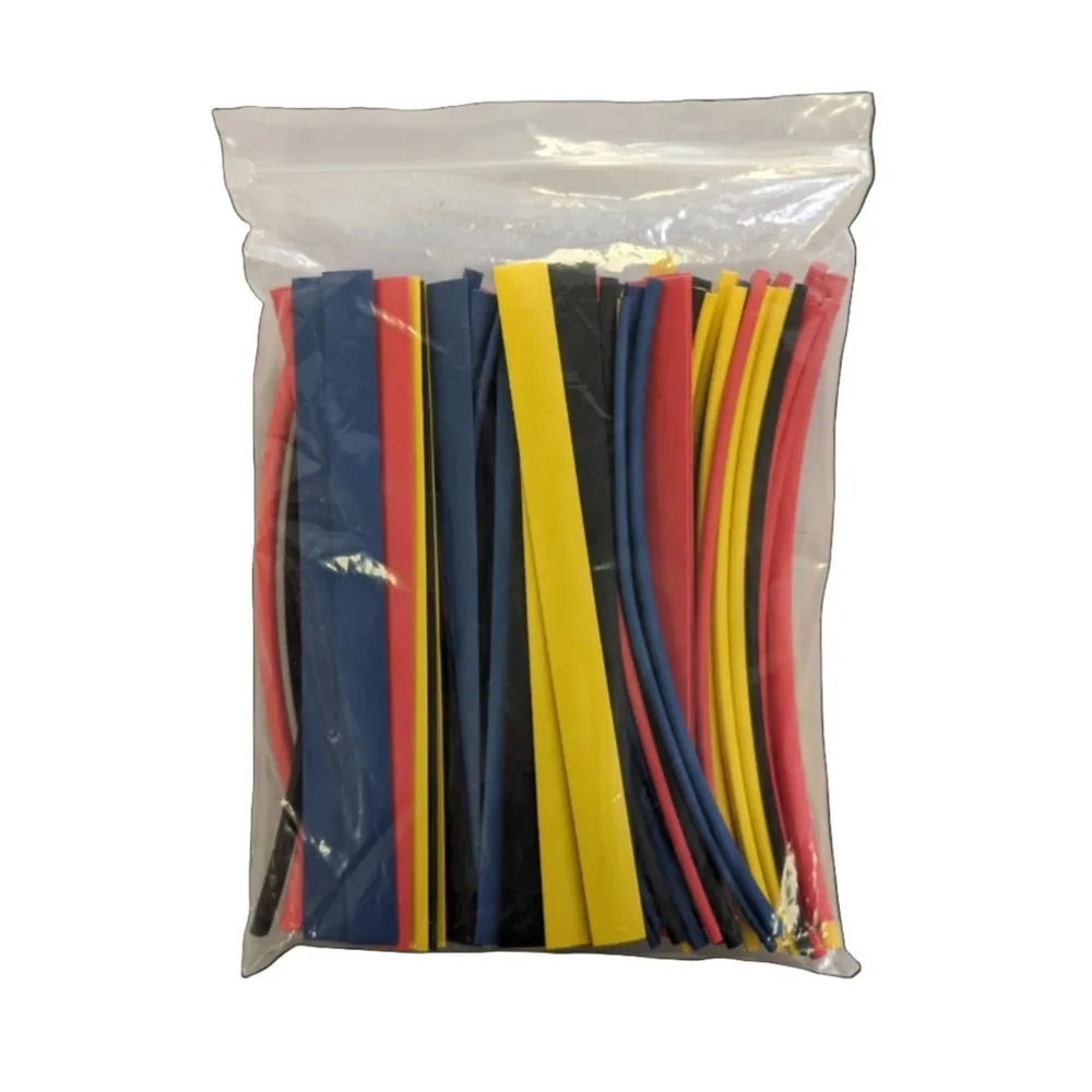 100 Piece Coloured Heat Shrink Sleeving Kit