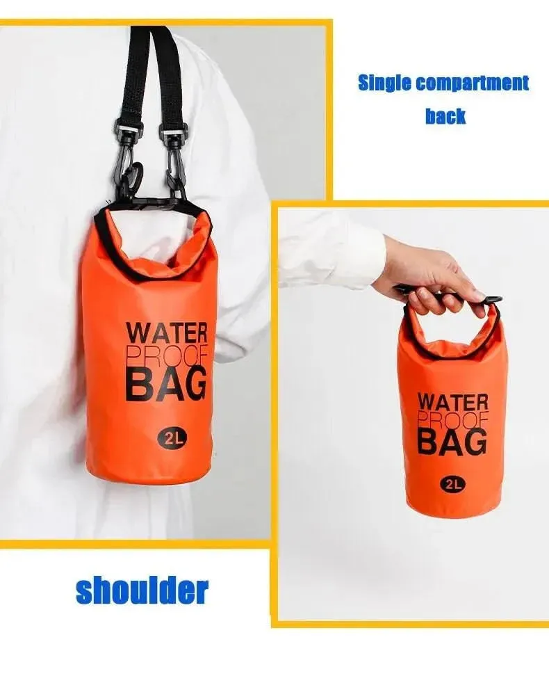 2 Liter Waterproof Dry Bag Storage Swimming Kayak River Hiking Float Sailing Canoe Diving Compression Backpack