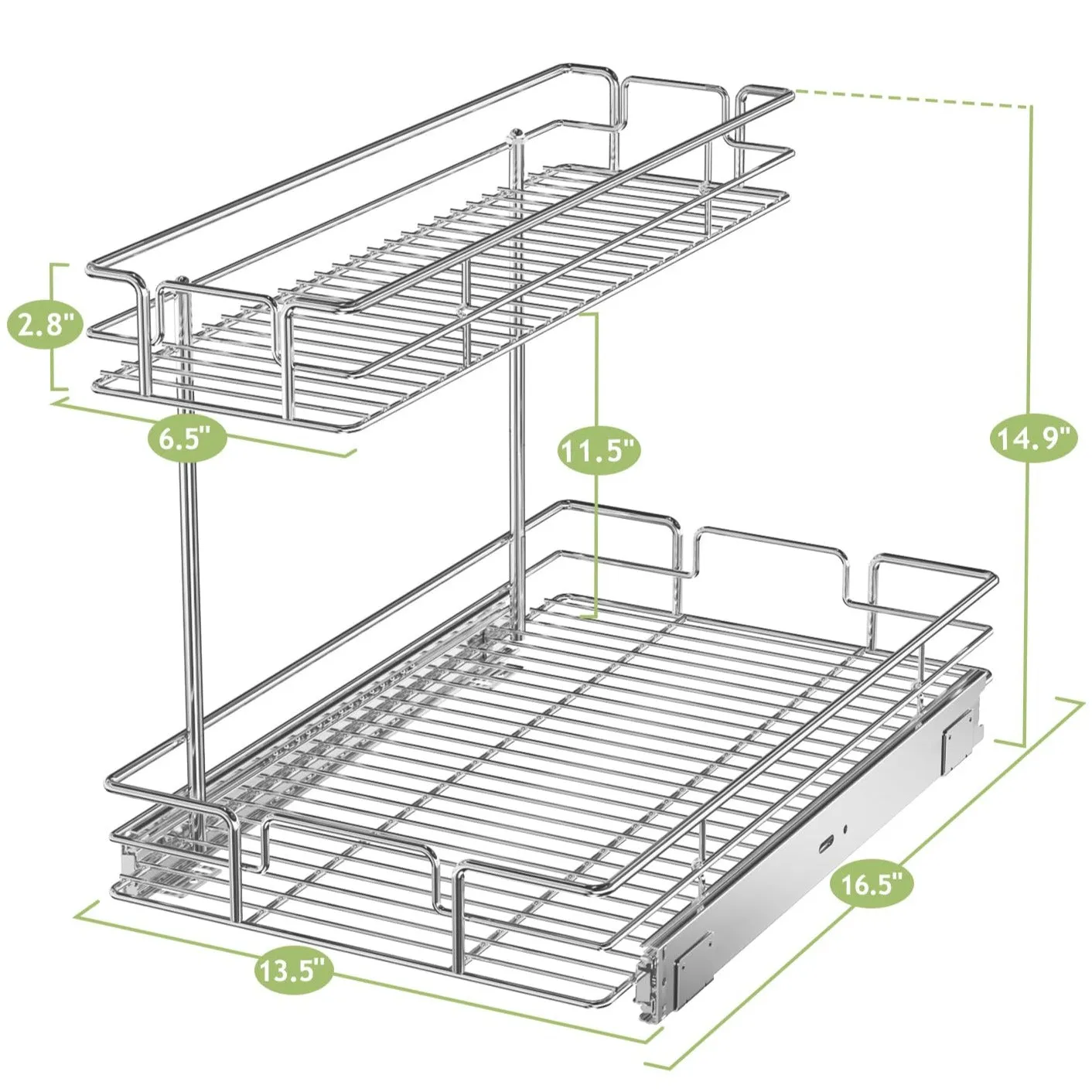 2 Tier Slide Out Multi-functional Cabinet Organizer