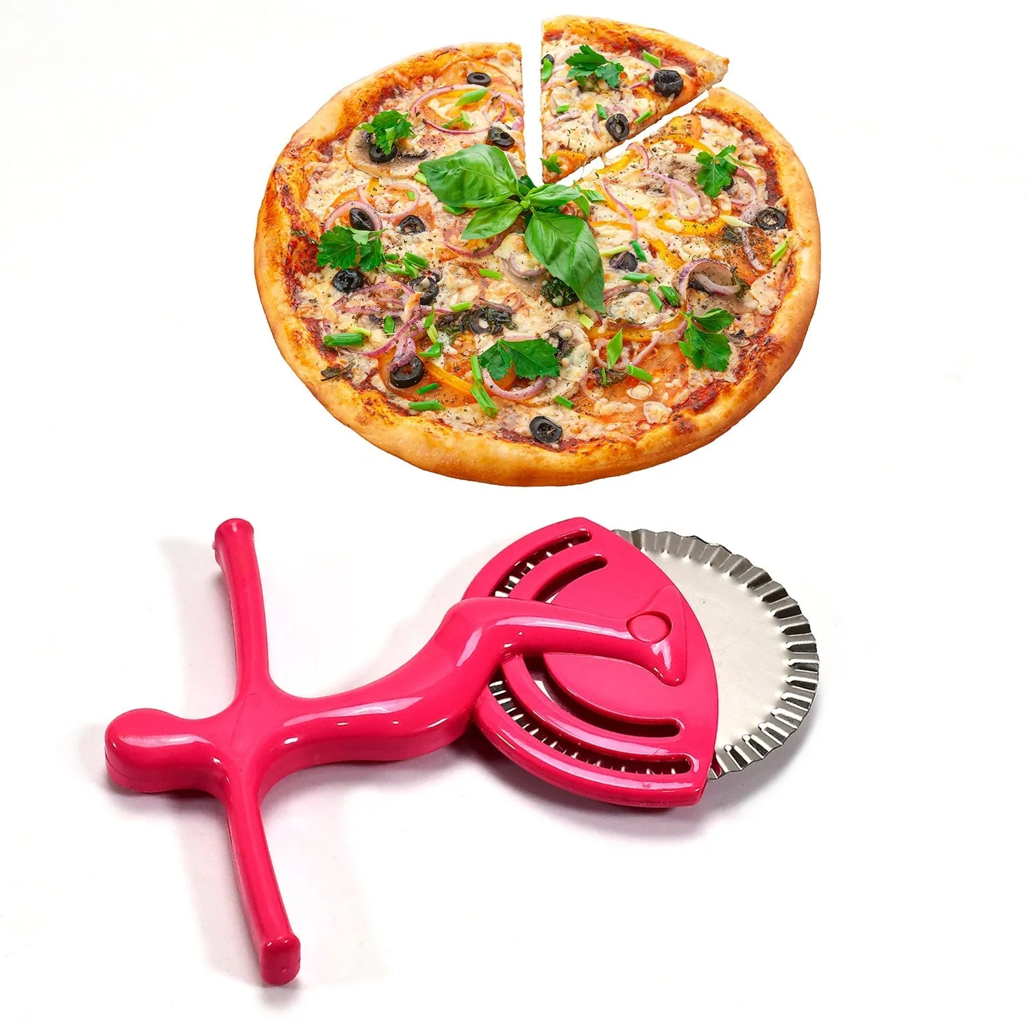 2649 Pizza / Sandwich / Burger / Slicer / Multipurpose Cutter for, Kitchen, Restaurant roll Cutting Wheel