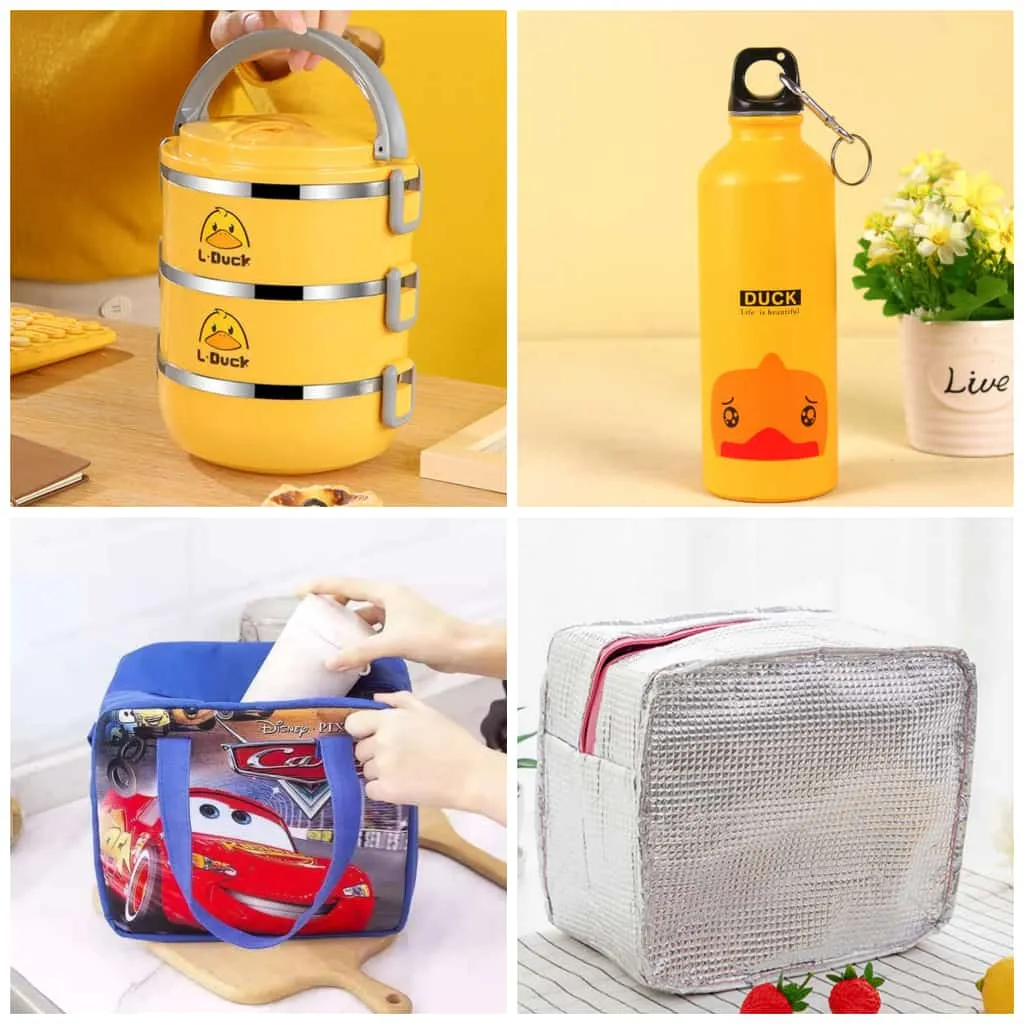 3 in 1 Stainless Steel Lunch Box Water Bottle Combo