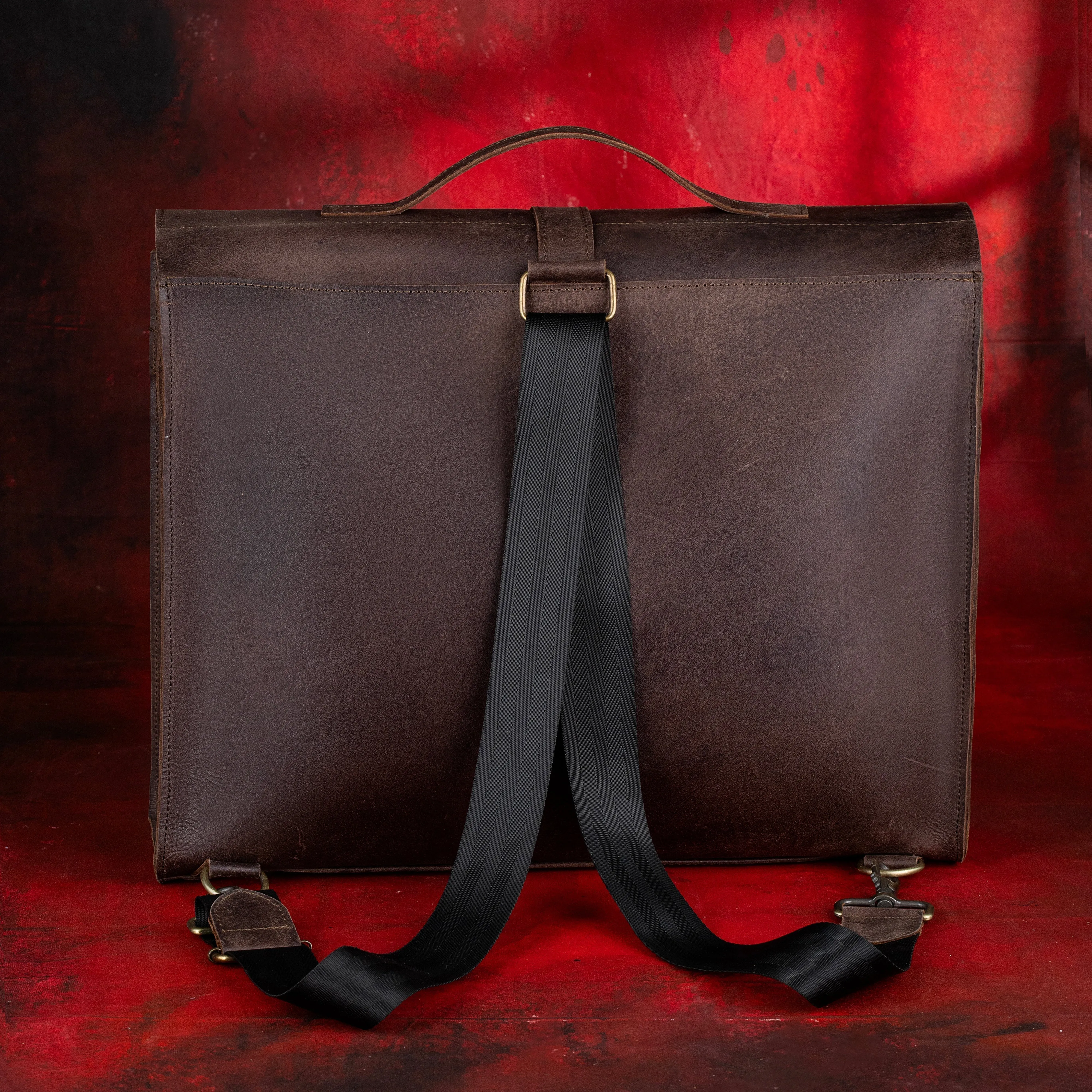 32nd Degree Scottish Rite Briefcase - Genuine Cow Leather Convertible Bag