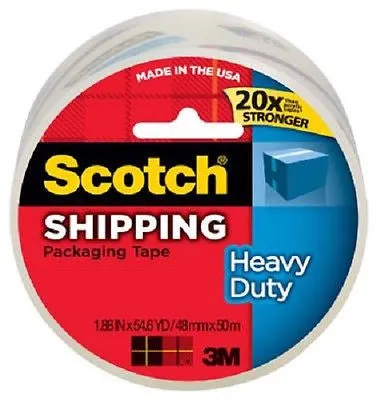 3M Scotch 3850 1.88" X 54.6 yd Clear Packing / Packaging / Shipping Tape - Quantity of 12