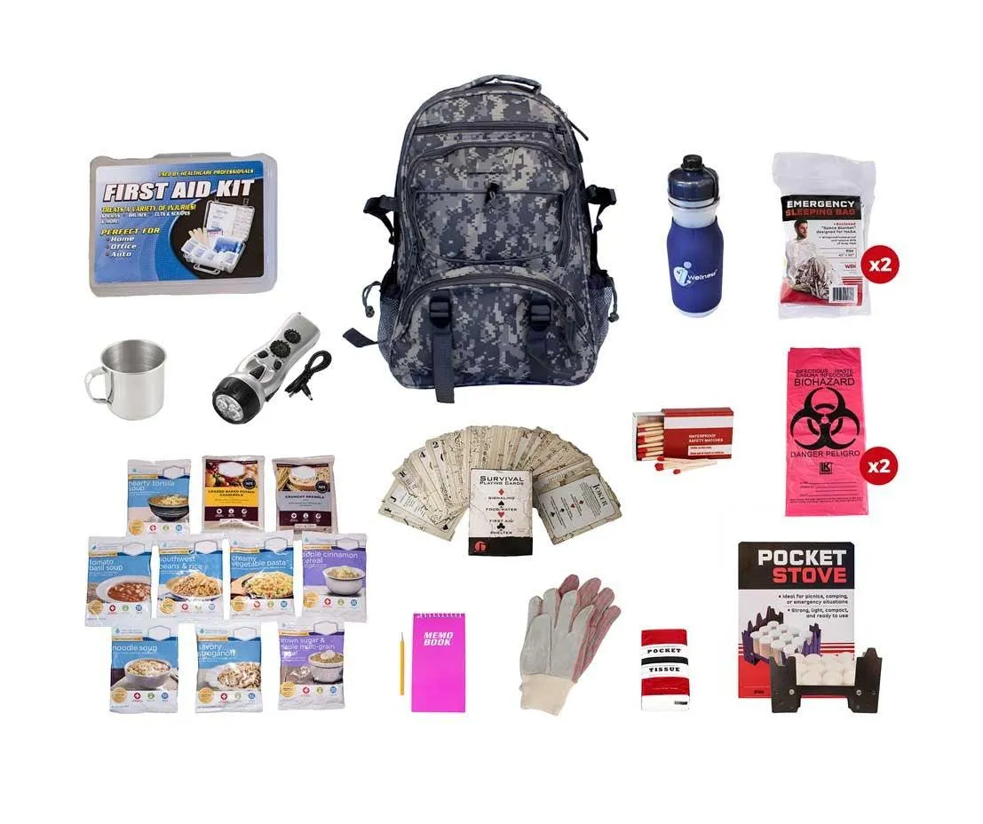 44 Meals Food Storage Survival Kit - Camo Bag