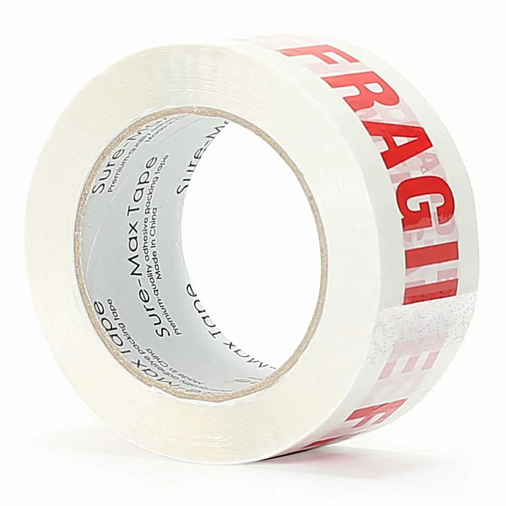 6-Rolls "Fragile - Handle with Care" Tape (2" x 110 yard/330' each)