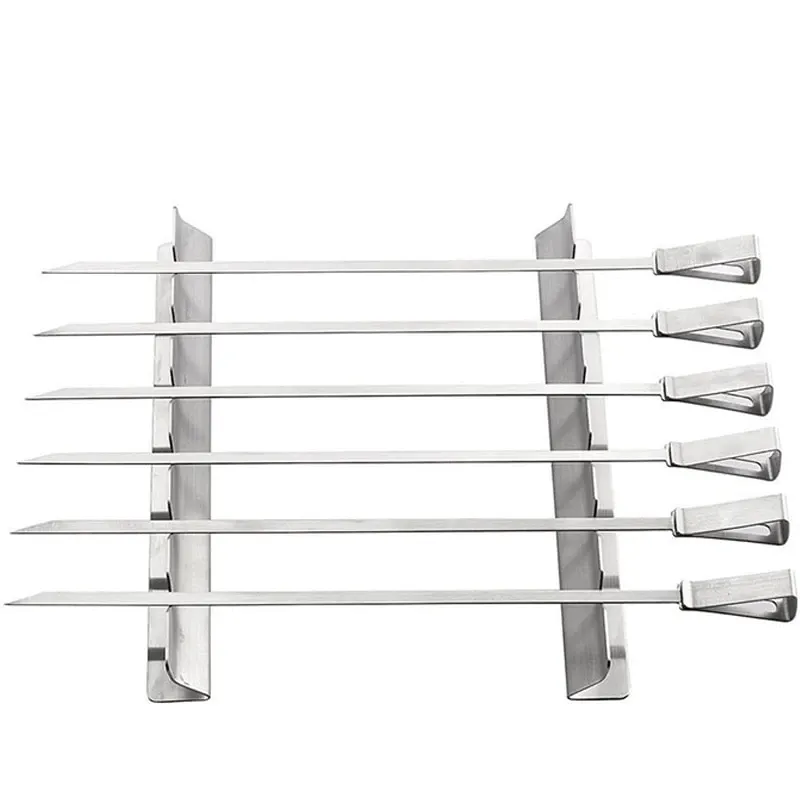 6 Skewers 2 Grill Racks BBQ Accessories