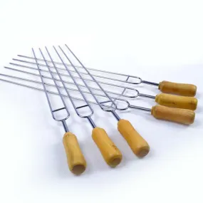 6pcs U-Shaped Wooden Handle BBQ Skewers