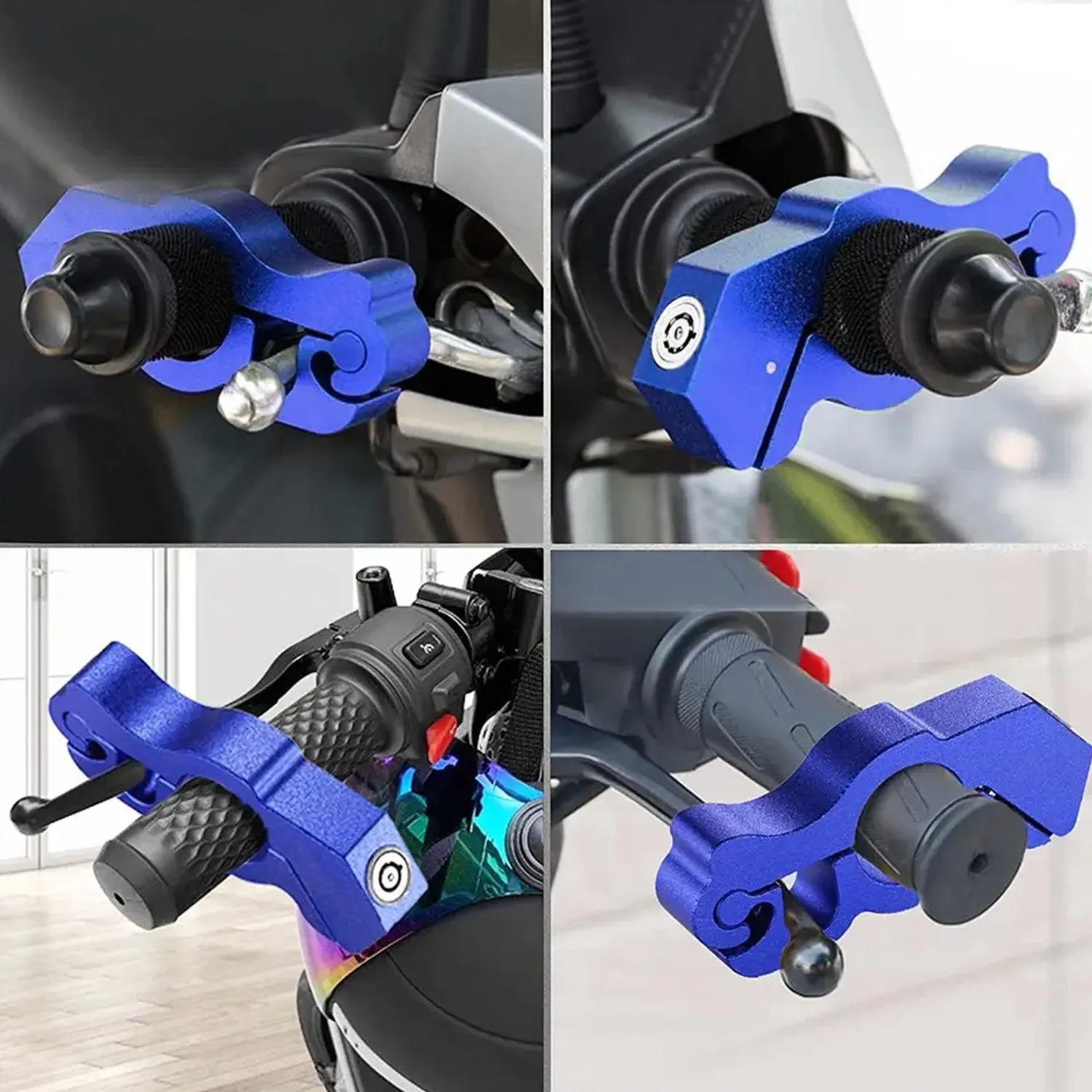 7523 Motorcycle Grip Lock Universal Motorcycle Handlebar Throttle Grip Security Lock