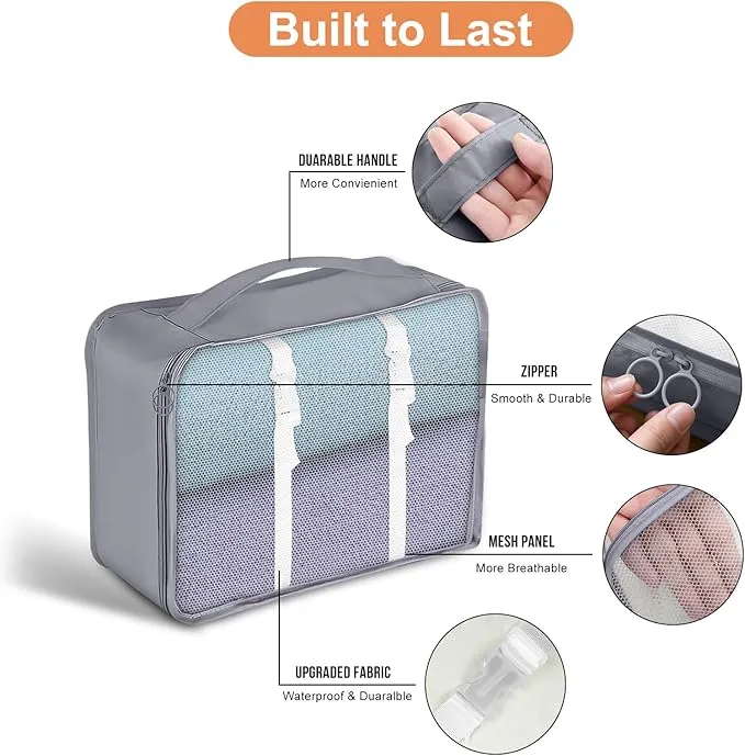 8 pcs Set Travel Luggage Organizer Packing Cube