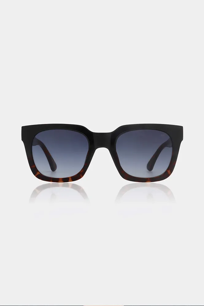 A Kjaerbede Nancy Black Demi Tortoise Sunglasses