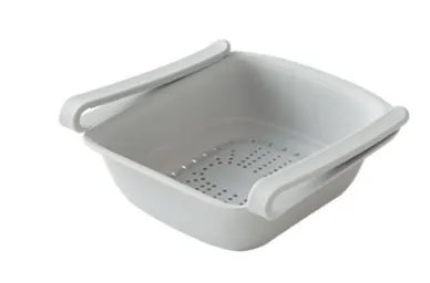 A3016 Kitchen Plastic Drainage Basket Fruit Basket Multifunctional Vegetable Washing Basket Drainer Refrigerator Storage Basket