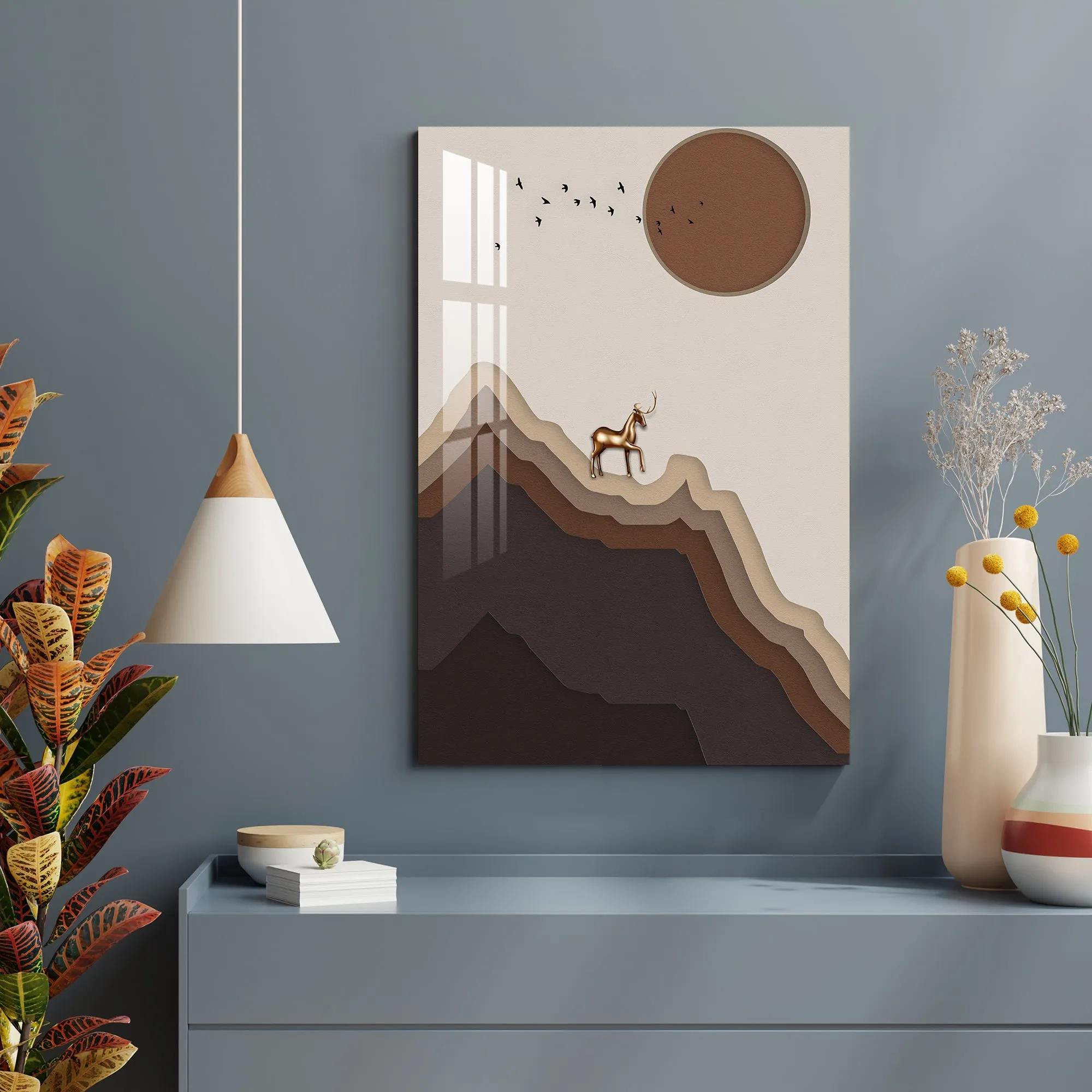 Above The Cliff Below The Sun Acrylic Wall Art