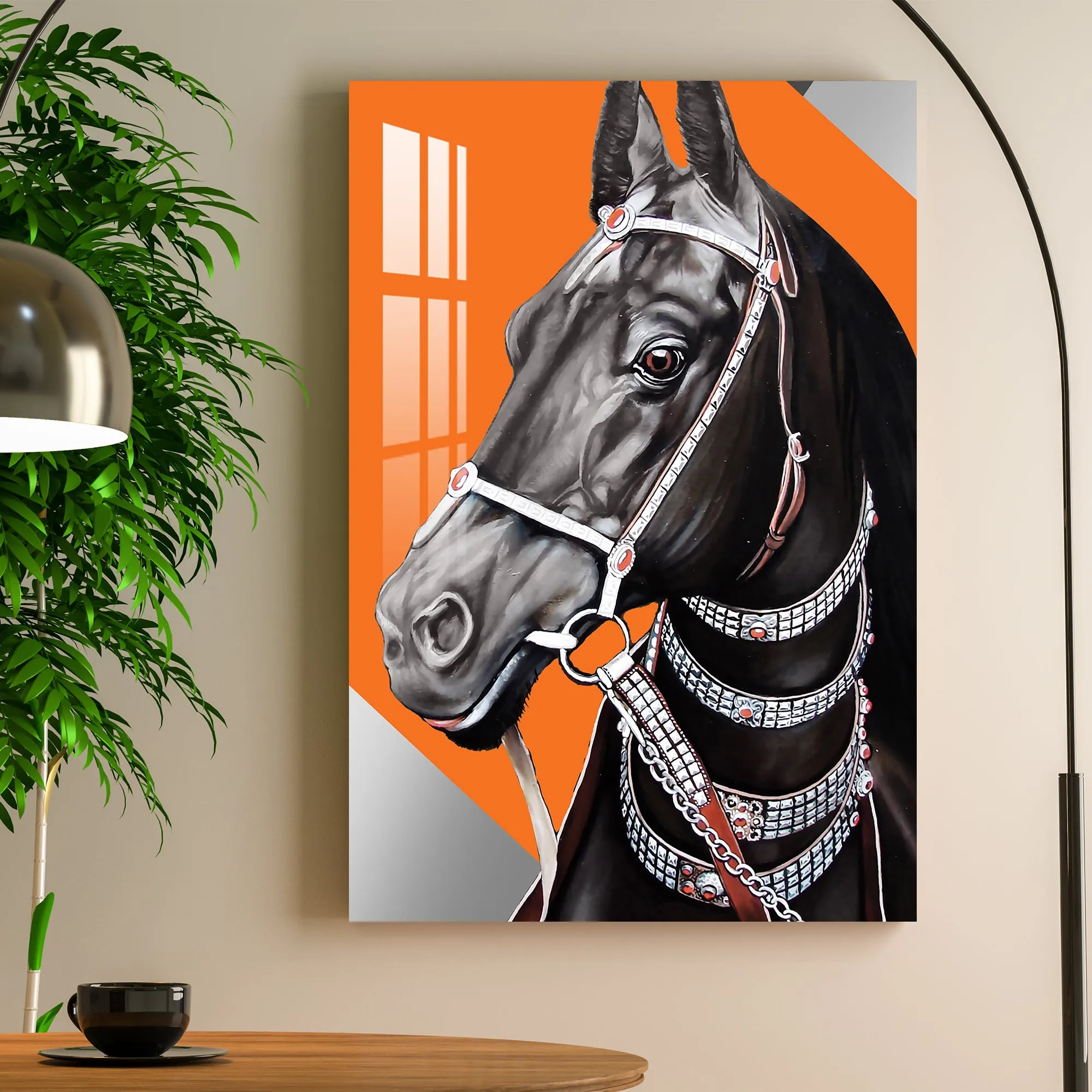 Abstract Arabic horse Acrylic Wall Art