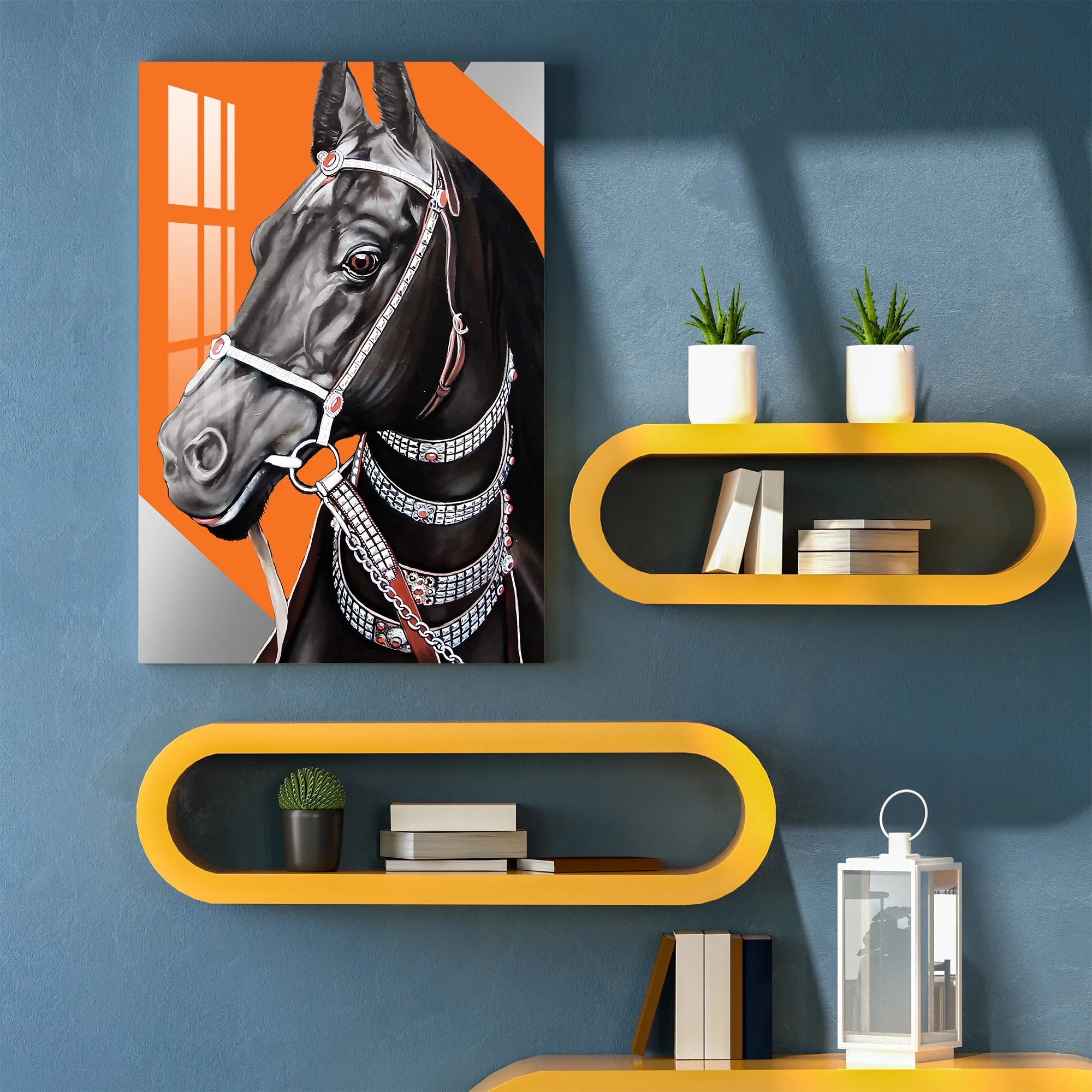 Abstract Arabic horse Acrylic Wall Art