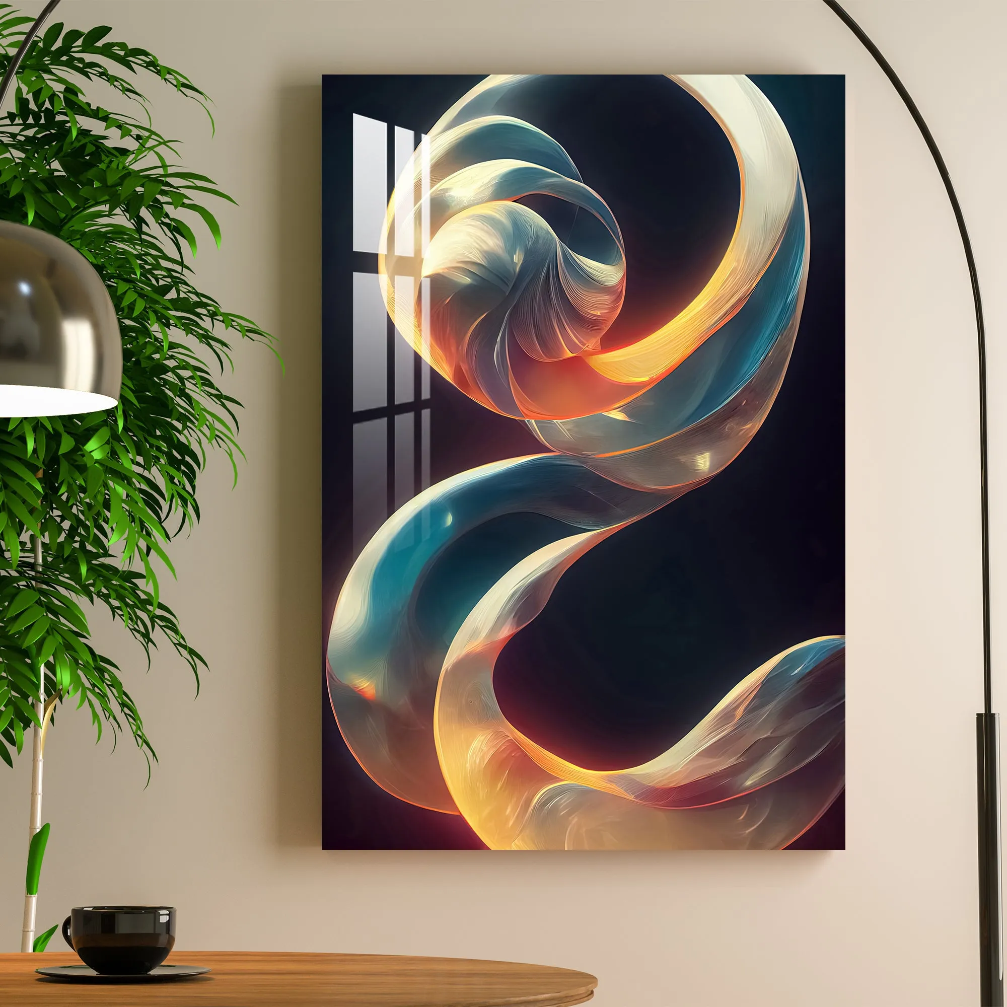 Abstract Brush Strokes Acrylic Wall Art