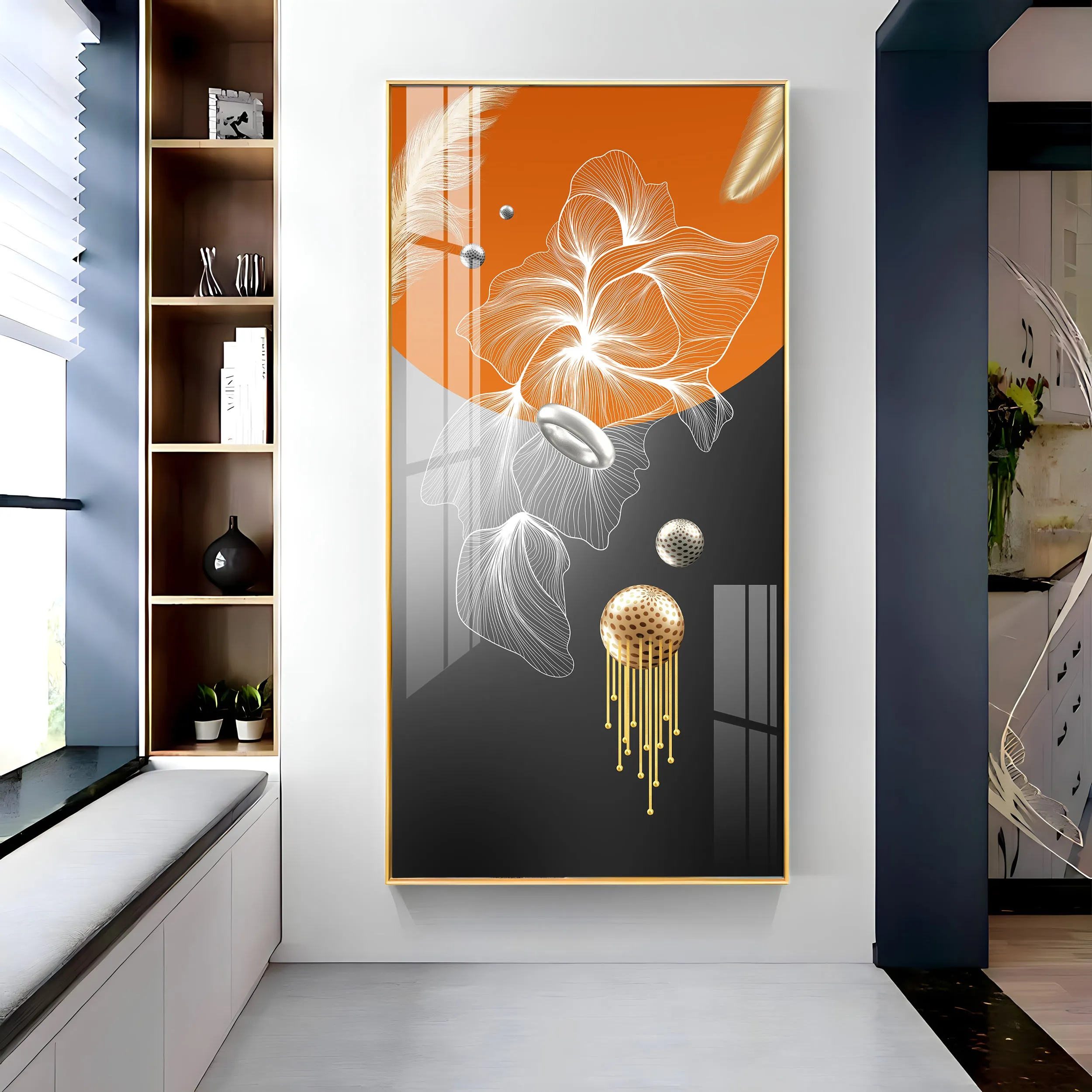 Abstract Modern Decorative Premium Acrylic Vertical Wall Art