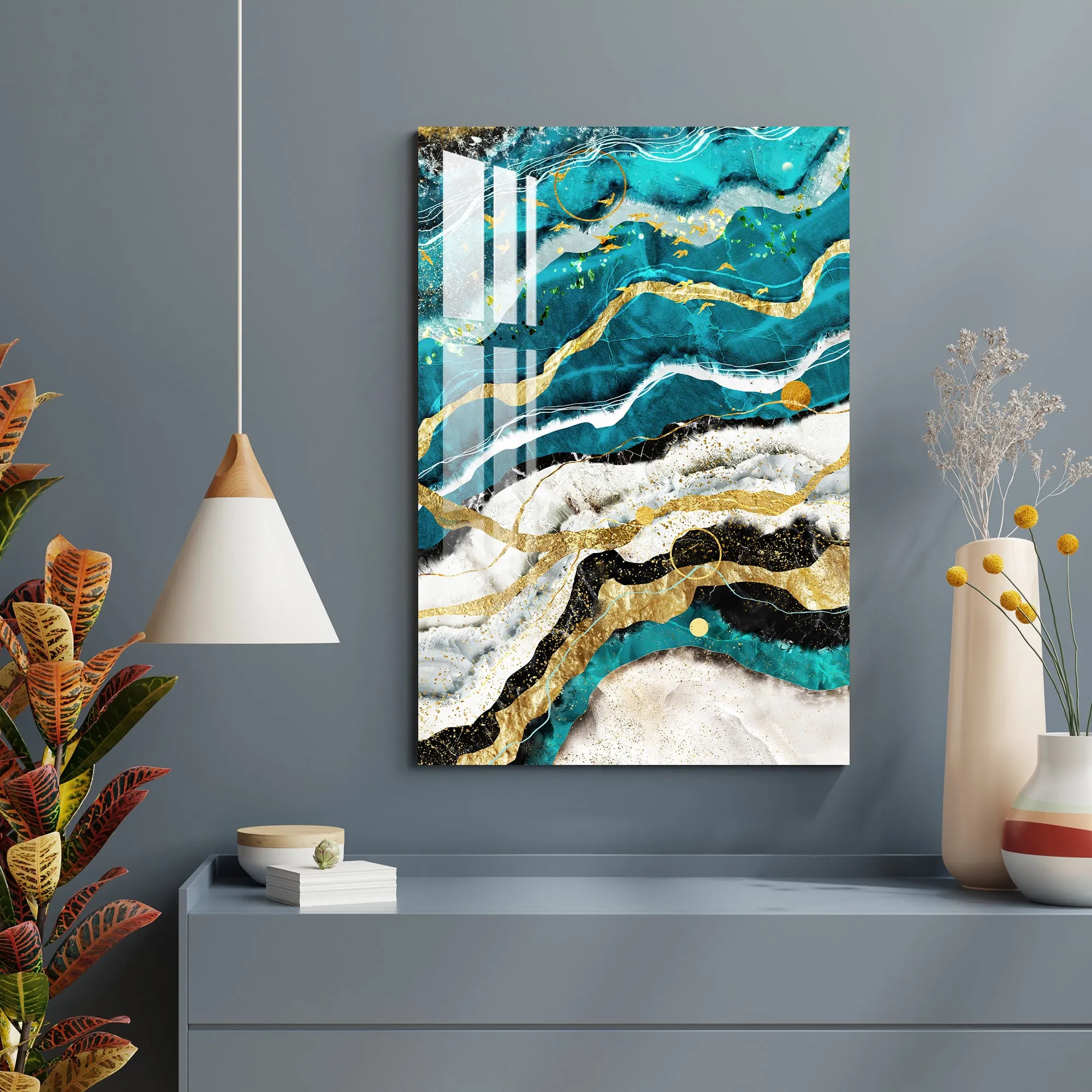 Abstract Waves Acrylic Wall Art