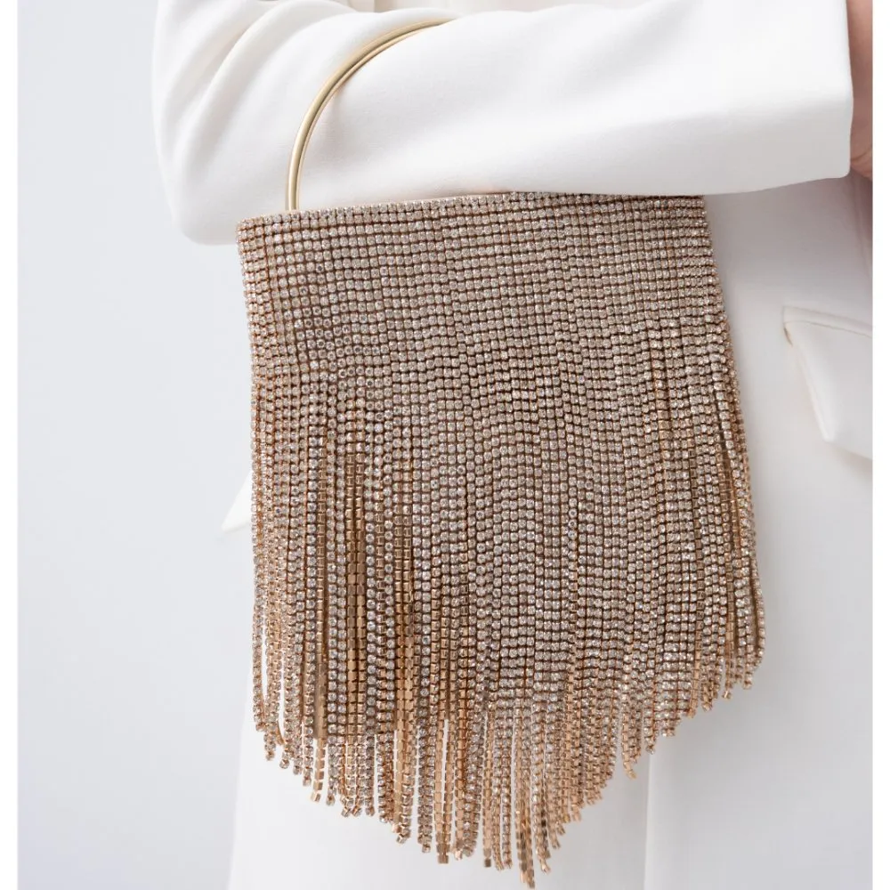 ADINA Crystal Fringe Bag