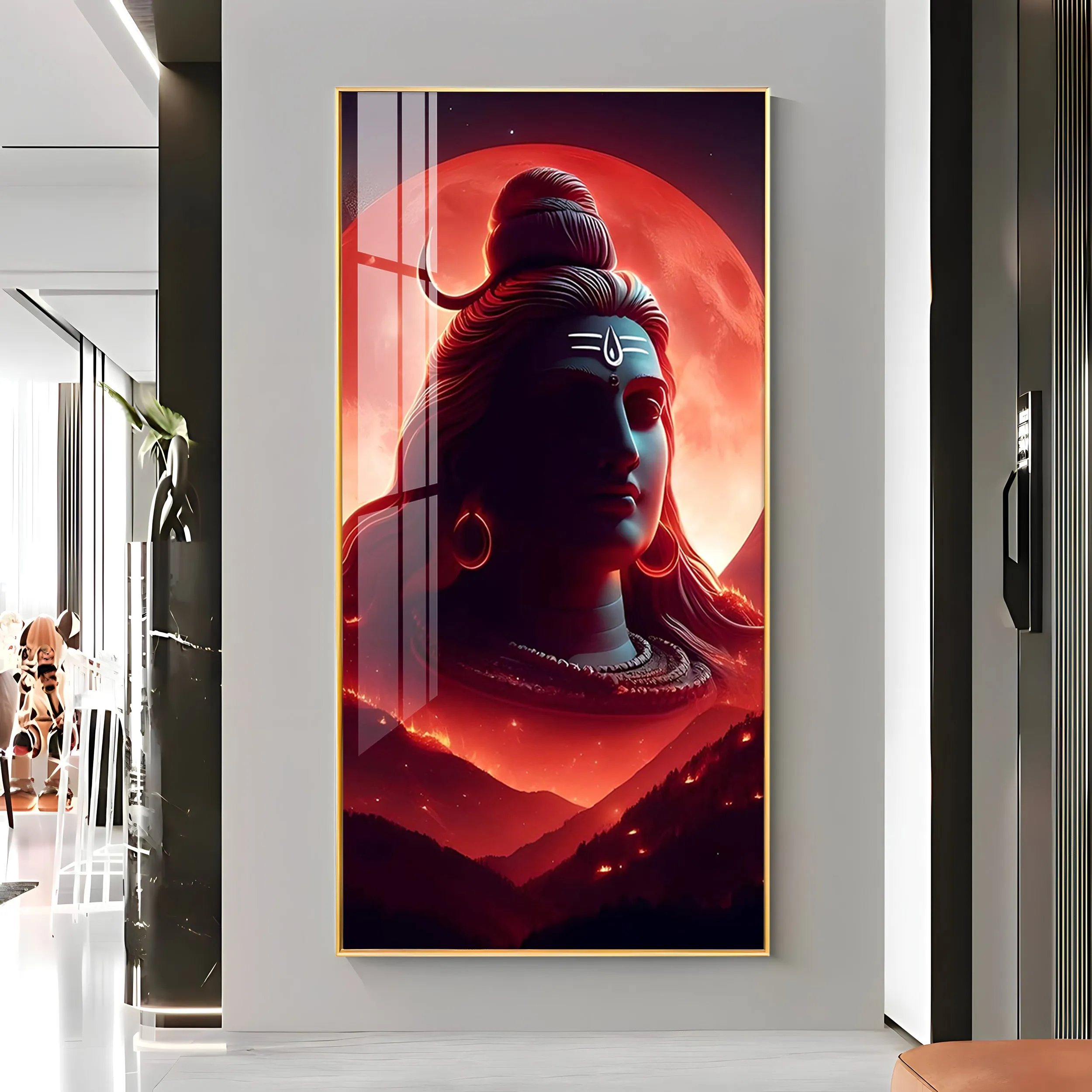 Adiyogi Premium Acrylic Vertical Wall Art