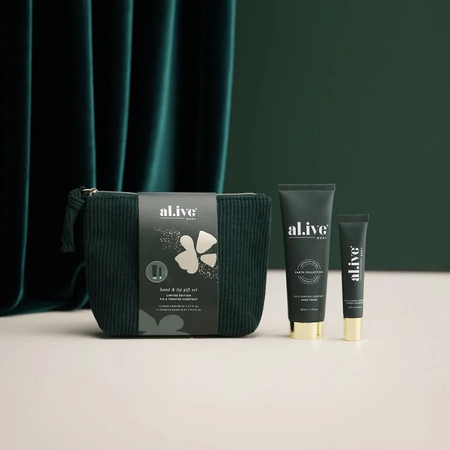 Al.ive Limited Edition Hand & Lip Gift Set - Fig & Toasted Chestnut