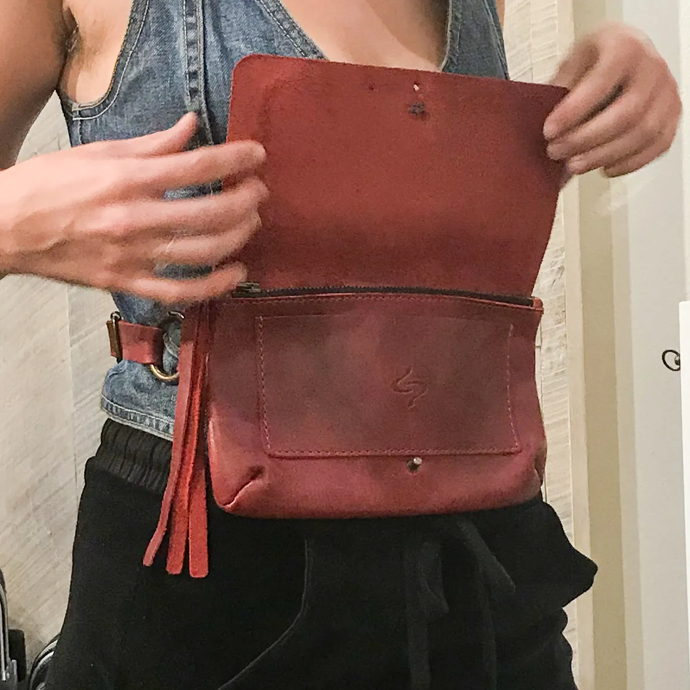 AMELIA Handmade Leather Sling Bag | Belt Bag