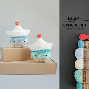 Amigurumi Crochet Kit . Paperboat Fiete