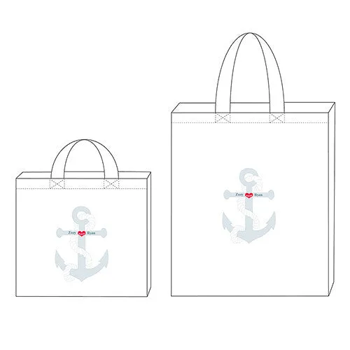 Anchor Personalized Tote Bag Tote Bag with Gussets Red