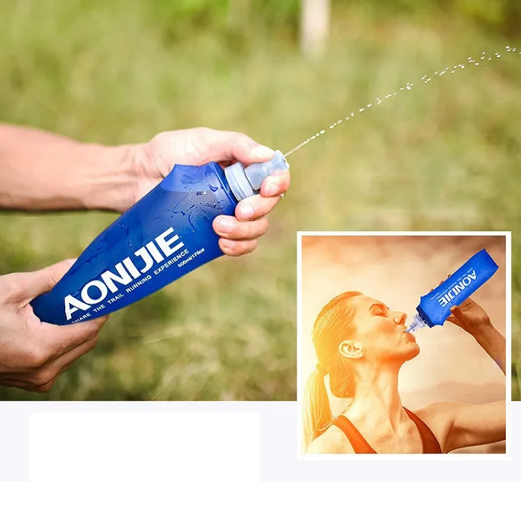 AONIJIE Foldable Sports Outdoor Water Bottle Bag Soft Water Bag, Capacity:500ML