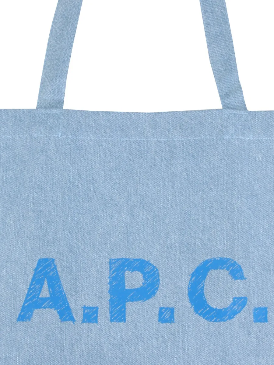 A.P.C. Logo Printed Diane Shopping Bag