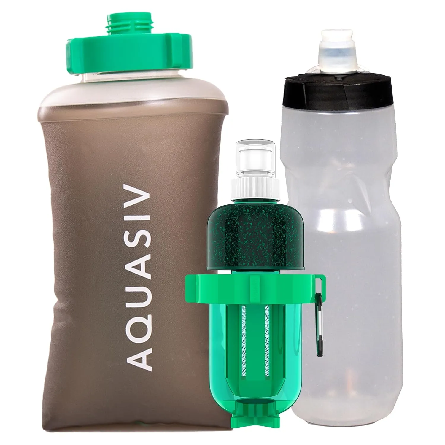 AQUASIV Weekender Kit with HFM & Carbon Filter Squeeze Bag & Bottle