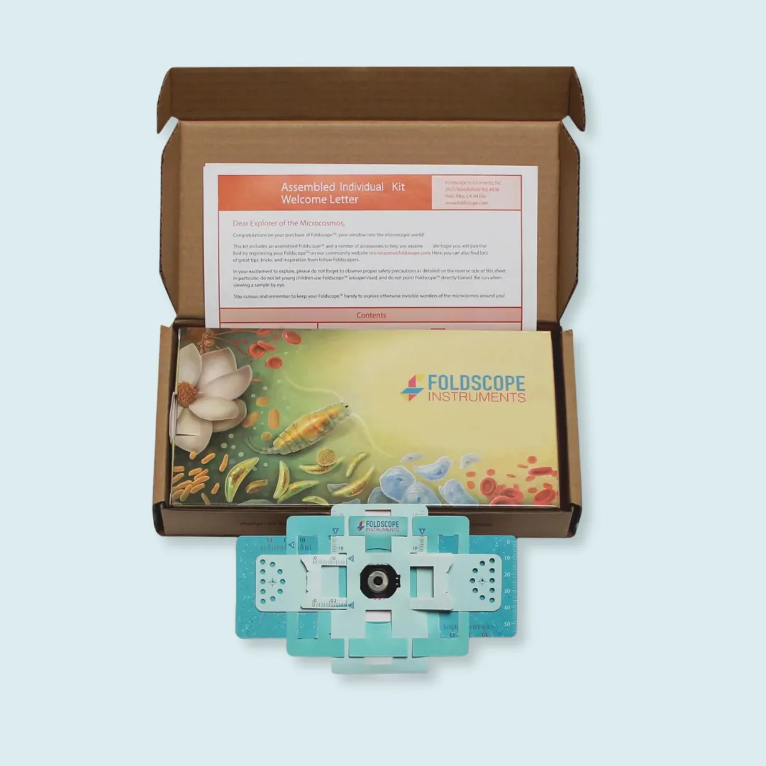 Assembled Individual Kit (1 Foldscope Paper Microscope) - Holiday Savings - Sale Save 20% at checkout.