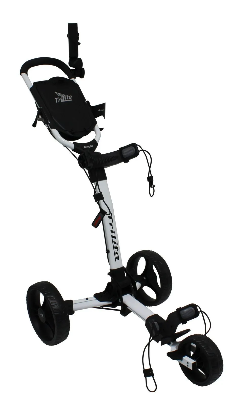 Axglo TriLite 3 Wheel Golf Trolley | White/Black