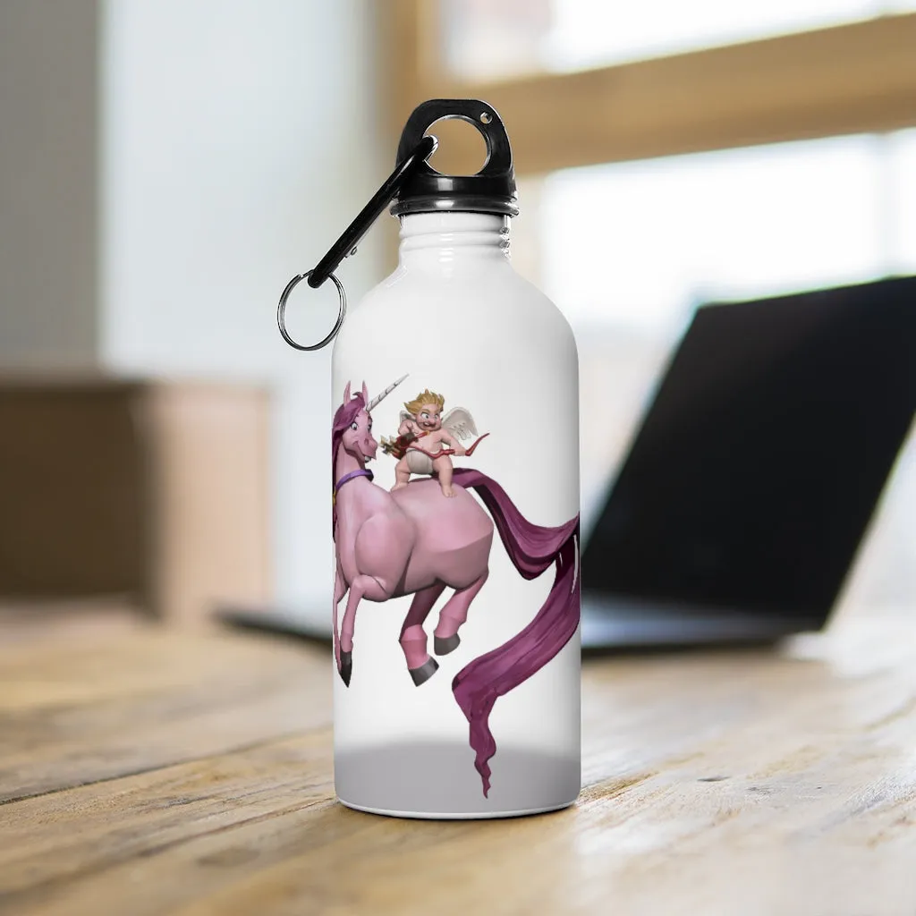 Baby Cupid and Horse Stainless Steel Water Bottle