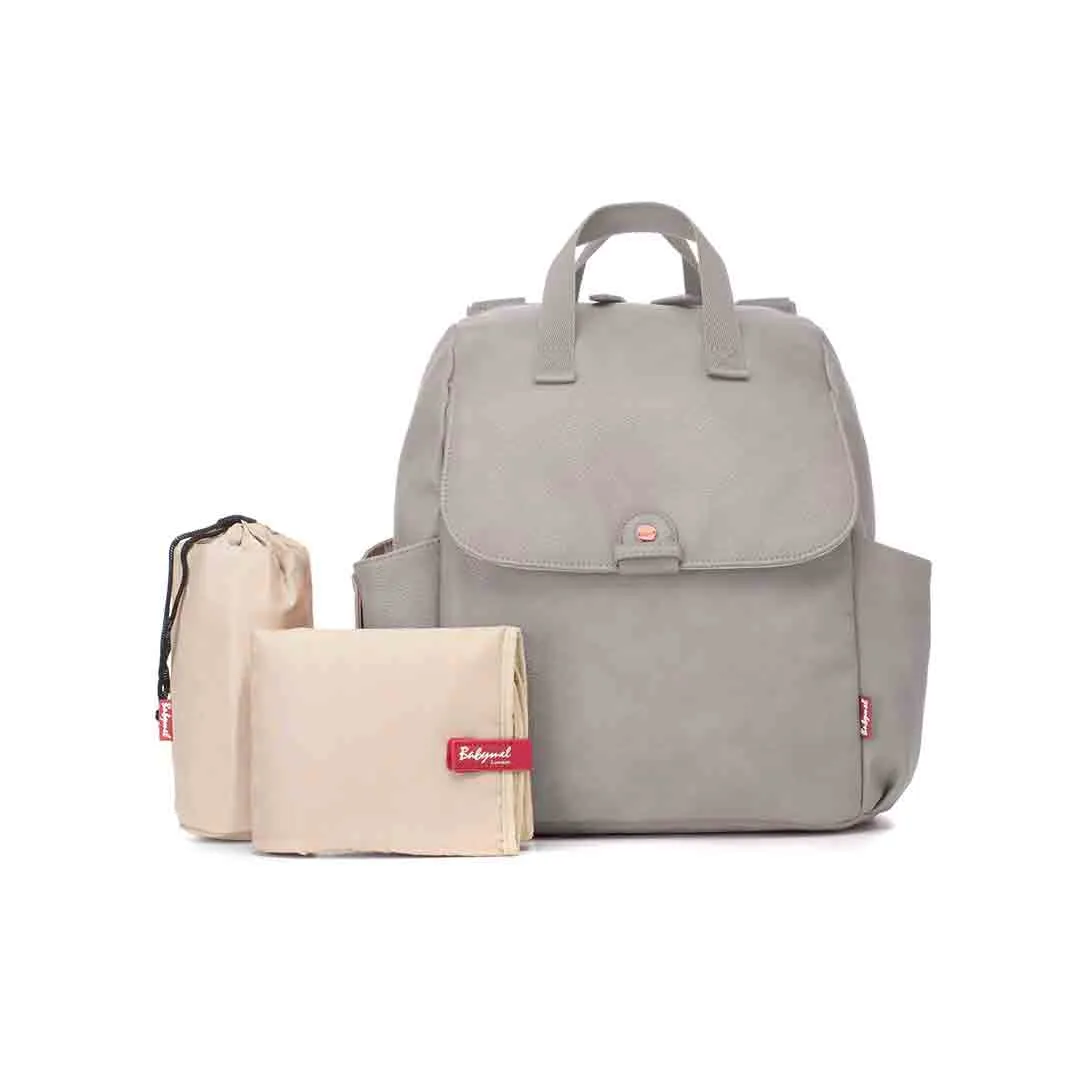 Babymel Robyn PU Changing Backpack - Pale Grey