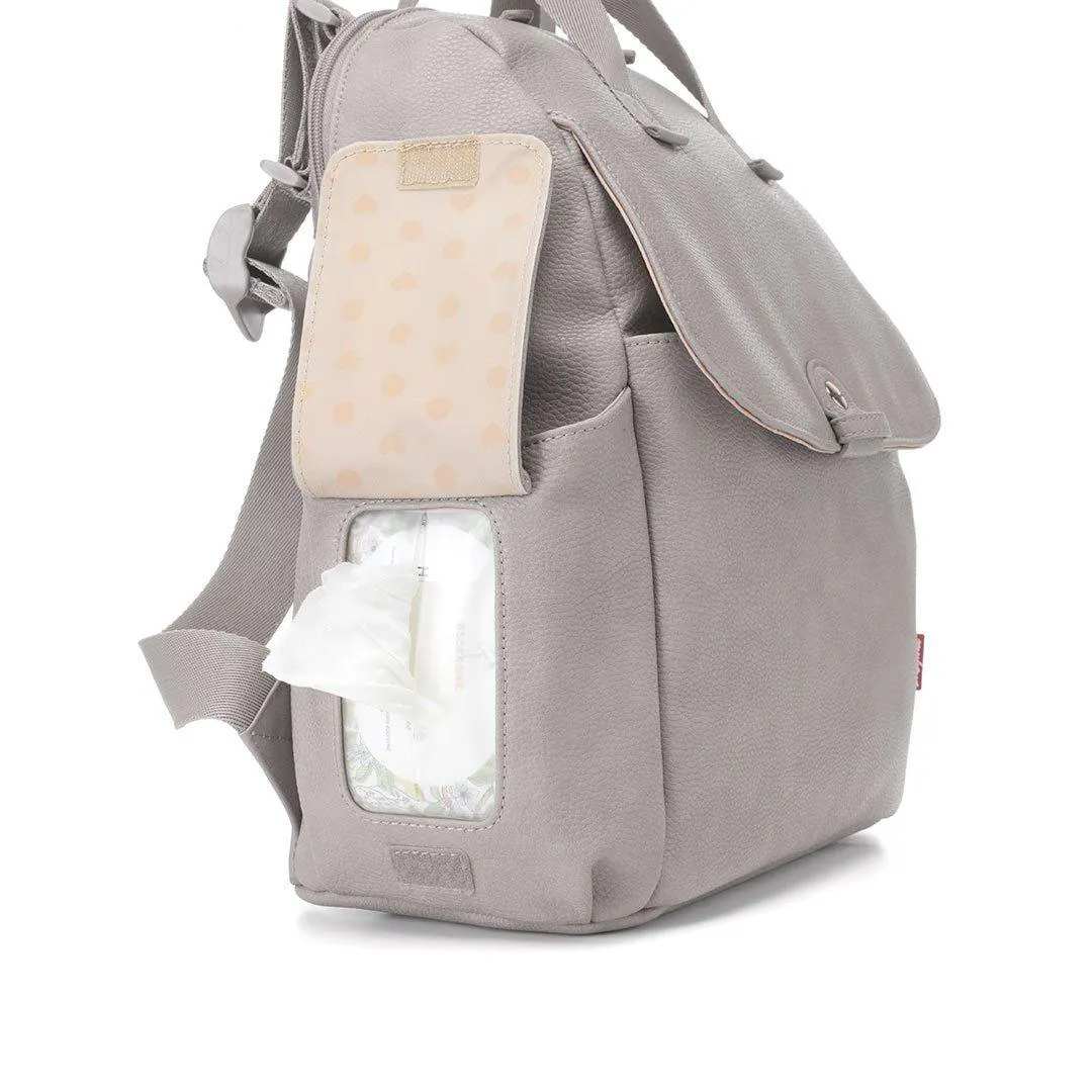 Babymel Robyn PU Changing Backpack - Pale Grey