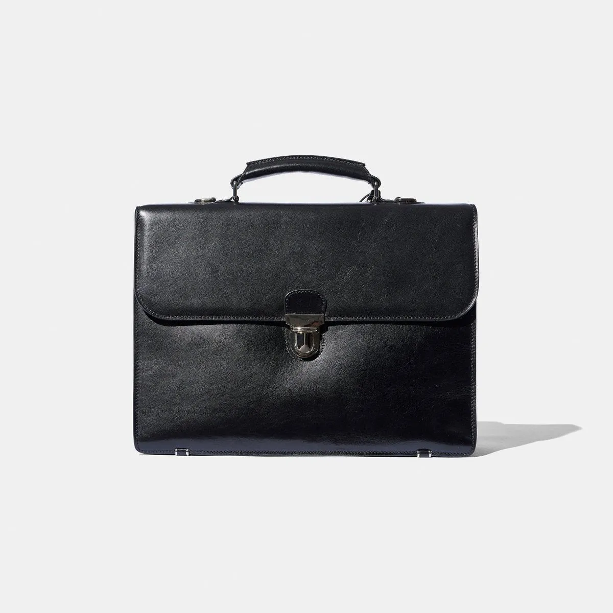 Baron - Briefcase BLACK LEATHER