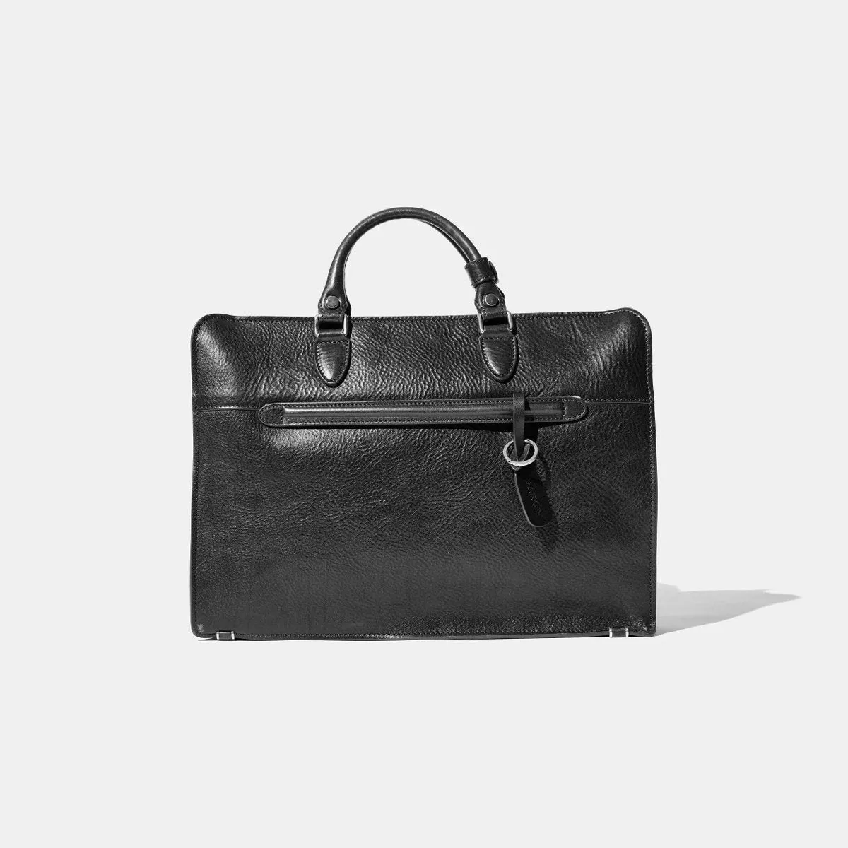 Baron - Zip Briefcase BLACK GRAIN LEATHER