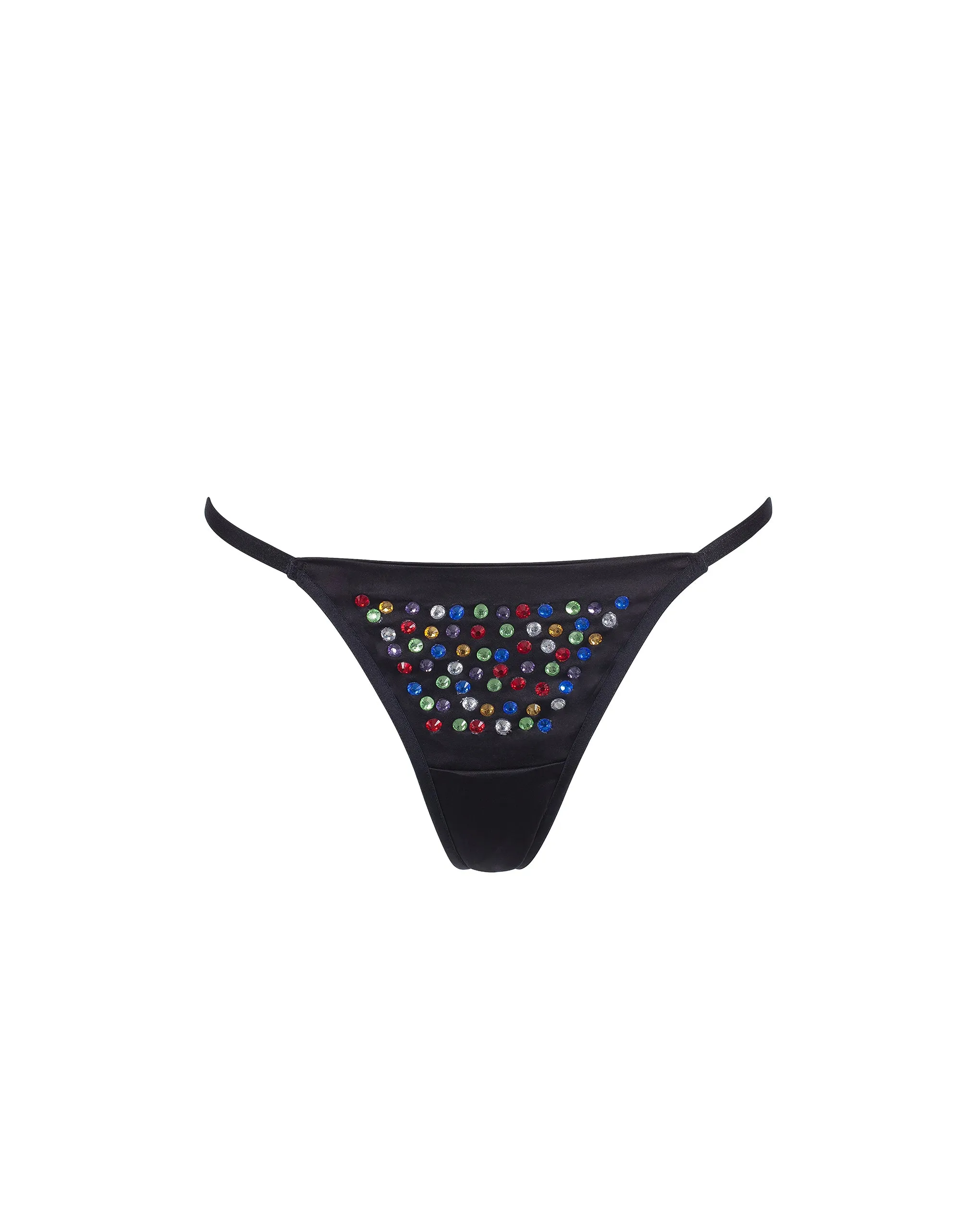 BB x Ashish Multicolour Diamante Satin Thong