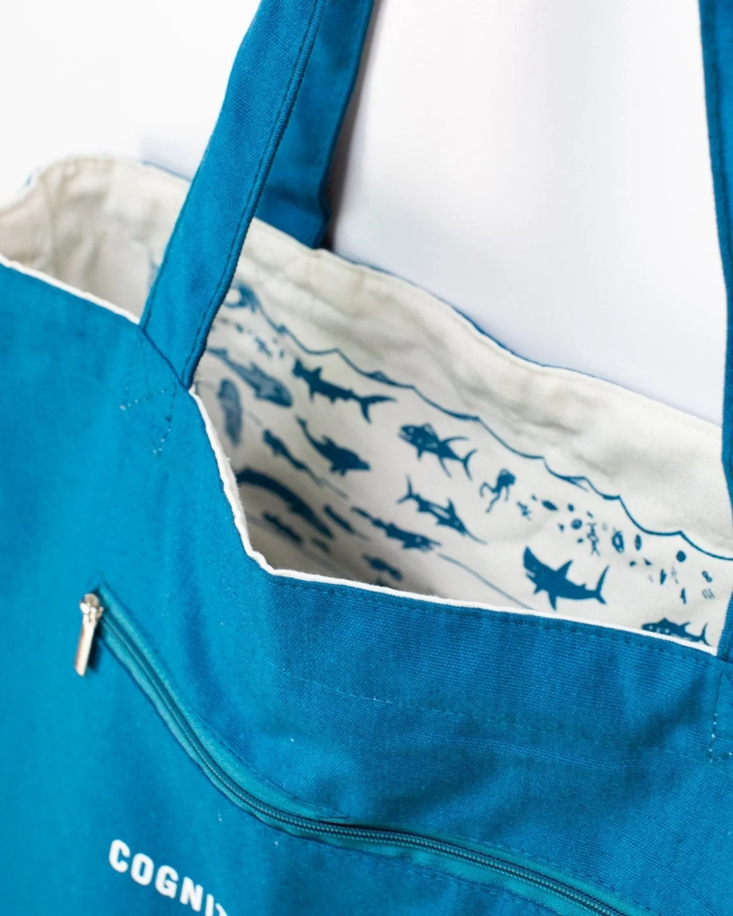 Beneath the Waves Canvas Shoulder Tote