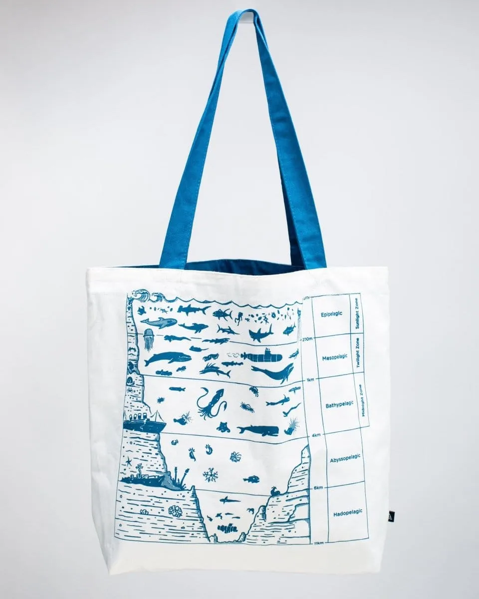 Beneath the Waves Canvas Shoulder Tote