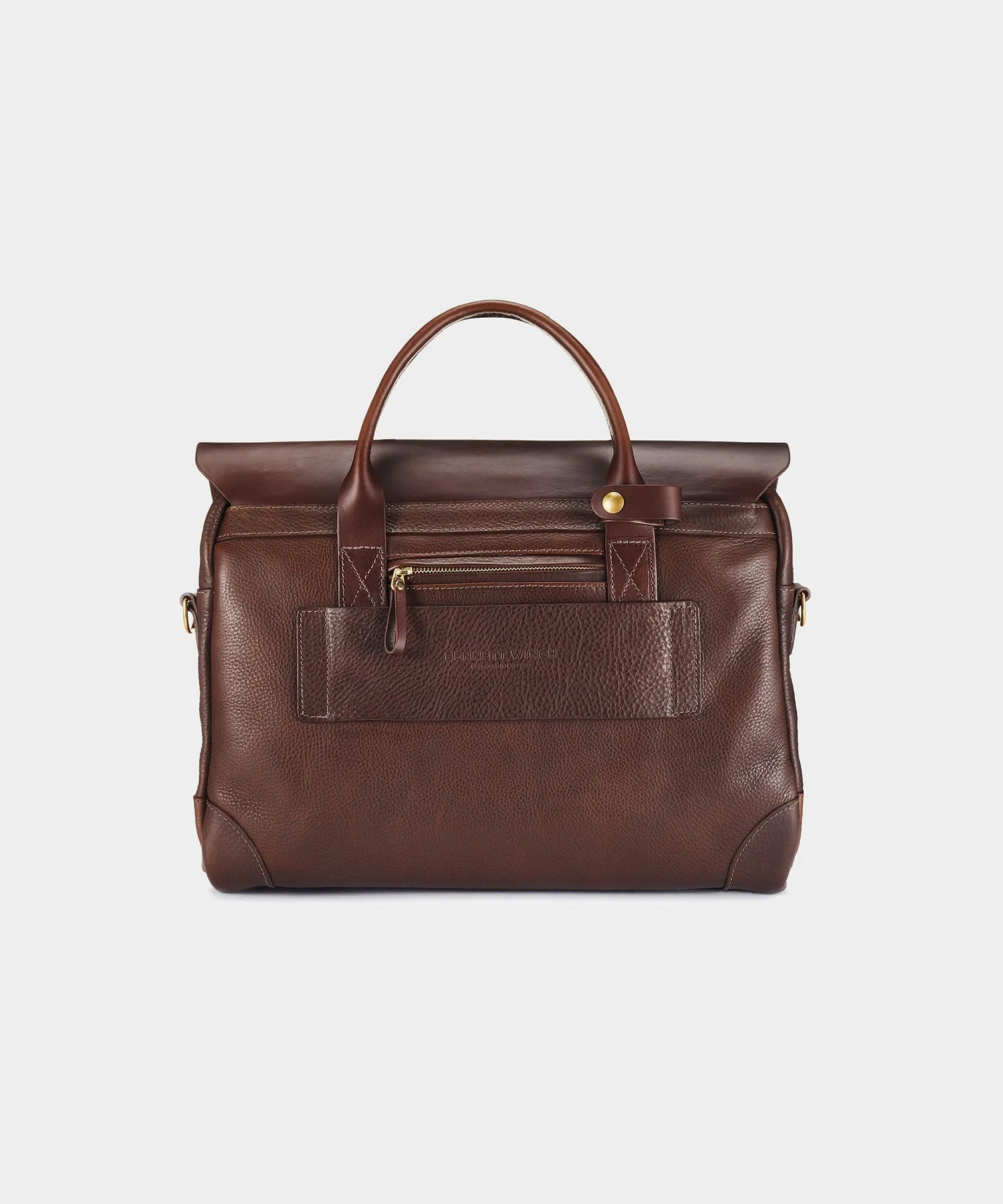 Bennett Winch Leather Brief in Brown