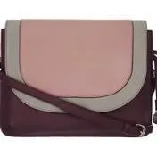 Berry Colour Block Cross Body Bag