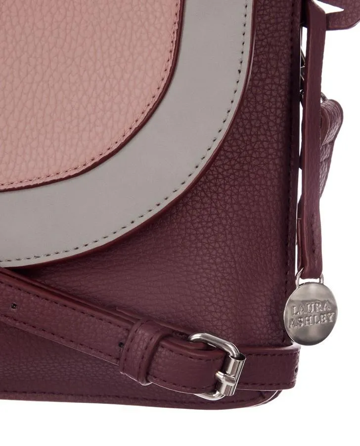 Berry Colour Block Cross Body Bag