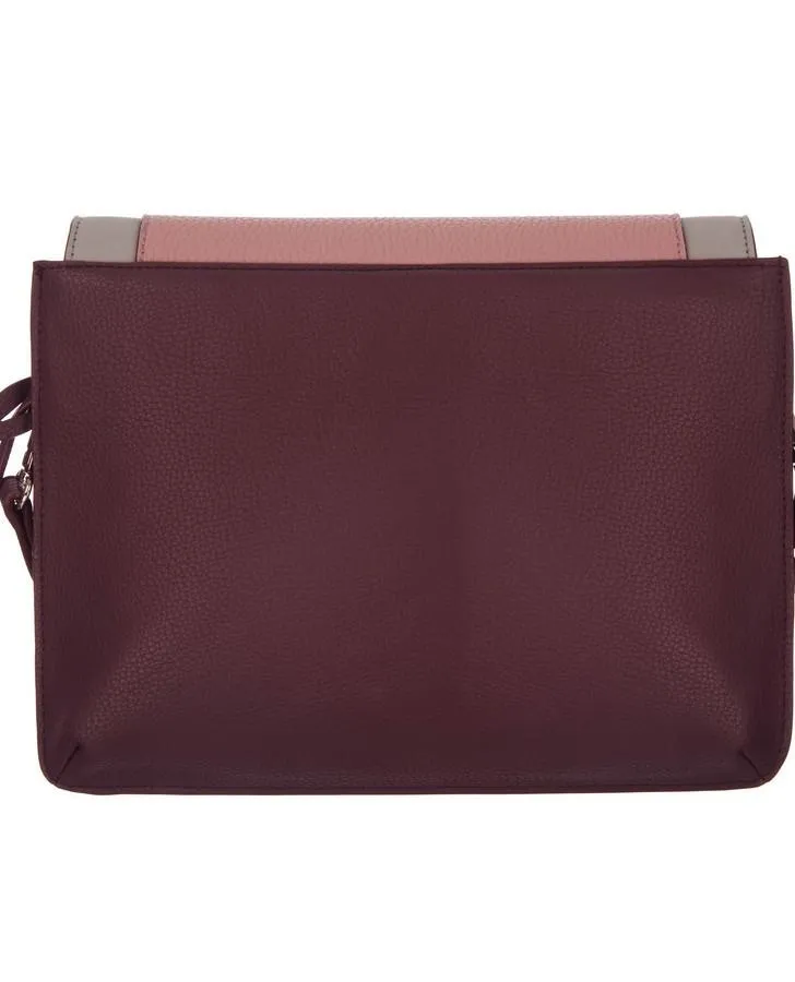 Berry Colour Block Cross Body Bag