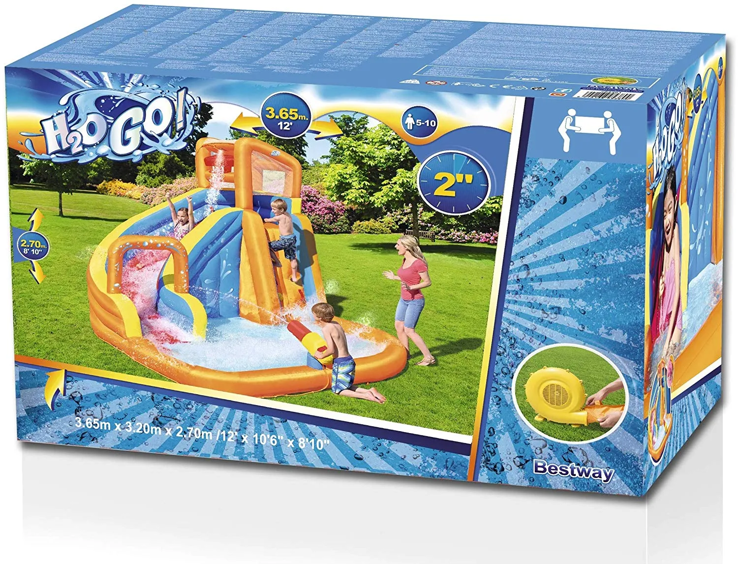 Bestway Turbo Splash Water Zone_Mega Water Park (12' x 10'6" x 8'10"/3.65m x 3.20m x 2.70m)