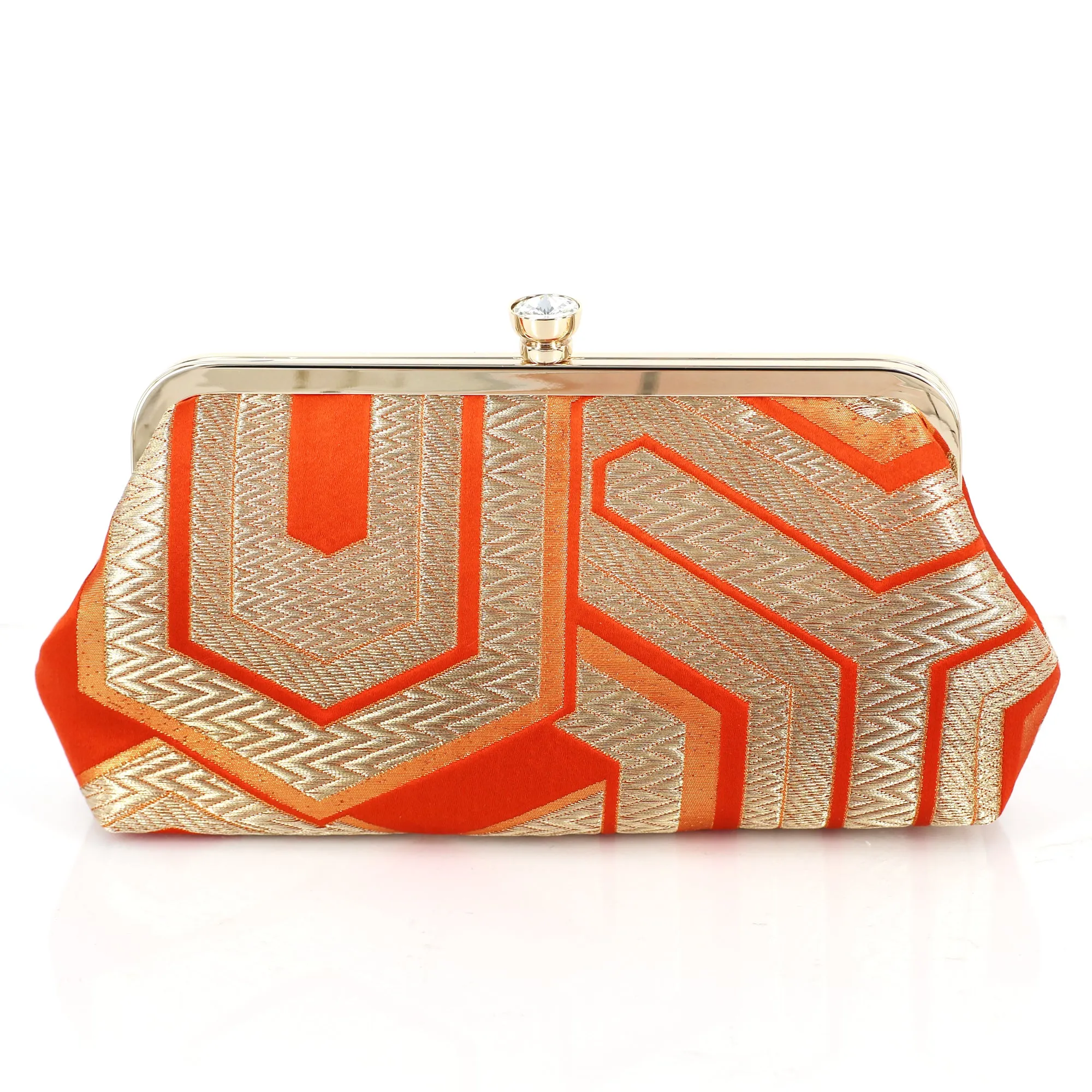 Bishamon in Orange and Green | Upcycled from vintage Japanese Obi